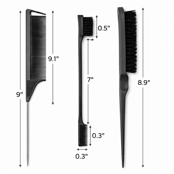 Pink Hair Styling Comb Set - Picture 7 of 8